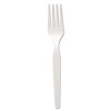 Dixie Plastic Cutlery  Heavy Mediumweight Forks  White  1 000 Carton (DIX FM217)