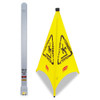 Rubbermaid Commercial Three-Sided Caution  Wet Floor Safety Cone  21w x 21d x 30h  Yellow (RCP 9S01 YEL)