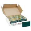 Boardwalk Scrubbing Sponge  Medium Duty  3 6 x 6 1  0 75  Thick  Yellow Green  Individually Wrapped  20 Carton (PAD 174)