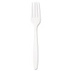 Dart Guildware Heavyweight Plastic Forks  White  100 Box  10 Boxes Carton (SCC GBX5FW)