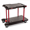 Rubbermaid Commercial Convertible Utility Cart  Two-Shelf  23 88w x 45 13d x 34 38h  Black (RCP 4300 BLA)