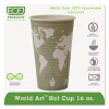 Eco-Products World Art Renewable Compostable Hot Cups  16 oz   50 PK  20 PK CT (ECP EP-BHC16-WA)