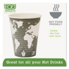 Eco-Products World Art Renewable Compostable Hot Cups  12 oz   50 PK  20 PK CT (ECP EP-BHC12-WA)