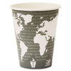 Eco-Products World Art Renewable Compostable Hot Cups  12 oz   50 PK  20 PK CT (ECP EP-BHC12-WA)