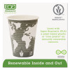 Eco-Products World Art Renewable Compostable Hot Cups  12 oz   50 PK  20 PK CT (ECP EP-BHC12-WA)