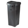 Rubbermaid Commercial Swing Top Lid for Untouchable Recycling Center  16  Square  Black (RCP 2689-88 BLA)