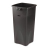 Rubbermaid Commercial Untouchable Square Waste Receptacle  Plastic  23 gal  Black (RCP 3569-88 BLA)