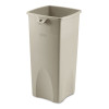 Rubbermaid Commercial Untouchable Square Waste Receptacle  Plastic  23 gal  Beige (RCP 3569-88 BEI)