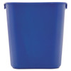 Rubbermaid Commercial Small Deskside Recycling Container  Rectangular  Plastic  13 63 qt  Blue (RCP 2955-73 BLU)
