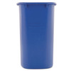 Rubbermaid Commercial Medium Deskside Recycling Container  Rectangular  Plastic  28 13 qt  Blue (RCP 2956-73 BLU)