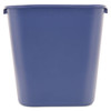 Rubbermaid Commercial Medium Deskside Recycling Container  Rectangular  Plastic  28 13 qt  Blue (RCP 2956-73 BLU)