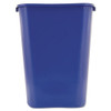 Rubbermaid Commercial Large Deskside Recycle Container with Symbol  Rectangular  Plastic  41 25 qt  Blue (RCP 2957-73 BLU)