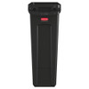 Rubbermaid Commercial Slim Jim Receptacle with Venting Channels  Rectangular  Plastic  23 gal  Black (RCP 3540-60 BLA)
