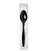 Dixie Individually Wrapped Teaspoons  Plastic  Black 1 000 Carton (DIX TH53C7)