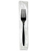 Dixie Individually Wrapped Forks  Plastic  Black  1 000 Carton (DIX FH53C7)