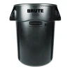 Rubbermaid Commercial Brute Vented Trash Receptacle  Round  44 gal  Black (RCP 2643-60 BLA)