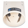 San Jamar Foam Cup Dispenser w Removable Cap  Pull-Type  Sand (SAN C4210PFSD)