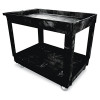 Rubbermaid Commercial Service Utility Cart  Two-Shelf  24w x 40d x 31 25h  Black (RCP 9T67 BLA)