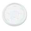Dart Plastic Lids for Foam Cups  Bowls and Containers  Flat with Straw Slot  Fits 6-14 oz  Translucent  1 000 Carton (DCC 12SL)