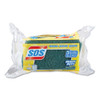 S.O.S. Heavy Duty Scrubber Sponge  2 5 x 4 5  0 9  Thick  Yellow Green  3 PK  24 PK CT (CLO 91029)