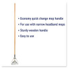 Boardwalk Quick Change Metal Head Mop Handle for No  20   Up Heads  54in Wood Handle (UNS 605)