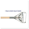 Boardwalk Quick Change Metal Head Mop Handle for No  20   Up Heads  54in Wood Handle (UNS 605)