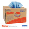 WypAll X80 Cloths  BRAG Box  HYDROKNIT  Blue  12 1 2 x 16 4 5  160 Wipers Carton (KCC 41041)
