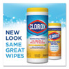 Clorox Disinfecting Wipes  7 x 8  Crisp Lemon  35 Canister  12 Carton (CLO 01594)