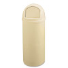 Rubbermaid Commercial Marshal Classic Container  Round  Polyethylene  25 gal  Beige (RCP 8170-88 BEI)