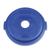 Rubbermaid Commercial Bottle Can Recycling Top for BRUTE 32 gal Containers  Blue (RCP 1788376)