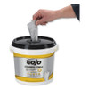 GOJO Scrubbing Towels  Hand Cleaning  White Yellow  170 Bucket  2 Buckets Carton (GOJ 6398-02)