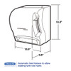 Kimberly-Clark Professional* Lev-R-Matic Roll Towel Dispenser  13 3 10w x 9 4 5d x 13 1 2h  Smoke (KCC 09765)