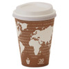 Eco-Products EcoLid 25  Recy Content Hot Cup Lid  White  Fits 8oz Hot Cups  100 PK  10 PK CT (ECP EP-HL8-WR)