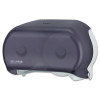 San Jamar VersaTwin Tissue Dispenser  8 x 5 3 4 x 12 3 4  Transparent Black Pearl (SAN R3600TBK)