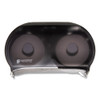 San Jamar VersaTwin Tissue Dispenser  8 x 5 3 4 x 12 3 4  Transparent Black Pearl (SAN R3600TBK)