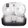 San Jamar VersaTwin Tissue Dispenser  8 x 5 3 4 x 12 3 4  Transparent Black Pearl (SAN R3600TBK)