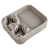 Chinet StrongHolder Molded Fiber Cup Food Trays  8-44oz  2-Cup Capacity  100 Carton (HUH FILM)