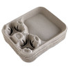 Chinet StrongHolder Molded Fiber Cup Food Trays  8-44oz  2-Cup Capacity  100 Carton (HUH FILM)