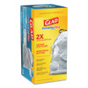 Glad ForceFlexPlus OdorShield Tall Kitchen Drawstring Trash Bags  13 gal  0 9 mil  24  x 28   White  204 Carton (CLO 70320)