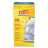 Glad ForceFlexPlus OdorShield Tall Kitchen Drawstring Trash Bags  13 gal  0 9 mil  24  x 28   White  204 Carton (CLO 70320)