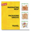 Glad Sandwich Zipper Bags  6 63  x 8   Clear  600 Carton (CLO 57263)