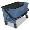 Rubbermaid Commercial Microfiber Finish Bucket  with Lid  3 gal  Blue (RCP Q930)