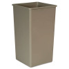 Rubbermaid Commercial Untouchable Square Waste Receptacle  Plastic  50 gal  Beige (RCP 3959 BEI)