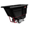 Rubbermaid Commercial Commercial Rotomolded Tilt Truck  Rectangular  Plastic  1 250 lb Capacity  Black (RCP 1315 BLA)
