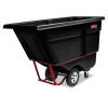 Rubbermaid Commercial Commercial Rotomolded Tilt Truck  Rectangular  Plastic  1 250 lb Capacity  Black (RCP 1315 BLA)