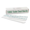 Bagcraft Sani Shield Printed Toilet Seat Band  Paper  Blue White  16  Wide x 1 5  Deep  1 000 Carton (BGC 300591)