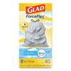 Glad OdorShield Tall Kitchen Drawstring Bags  13 gal  0 78 mil  24  x 27 38   White  240 Carton (CLO 78361)