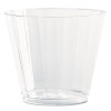 WNA Classic Crystal Plastic Tumblers  9 oz   Clear  Fluted  Squat  12 Pack (WNA CC9240)