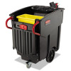 Rubbermaid Commercial Mega Brute Mobile Container  Rectangular  Plastic  120 gal  Black (RCP 9W73 BLA)