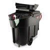Rubbermaid Commercial Mega Brute Mobile Container  Rectangular  Plastic  120 gal  Black (RCP 9W73 BLA)